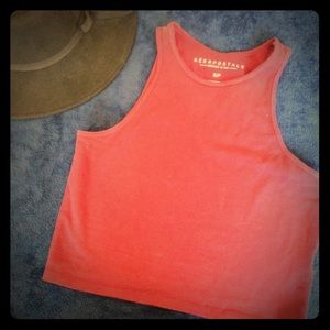 Muscle tank crop top